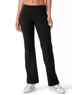 NEW Jockey Sport Black BootLeg Yoga Pants Women's Size L